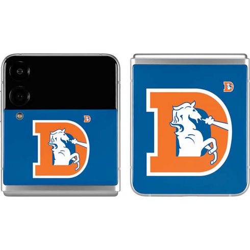 NFL Denver Broncos Retro Logo Galaxy Z Flip4 5G Skin